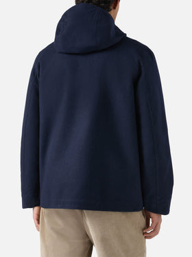 Marineblaue Windjacke mit Kapuze von Kauris