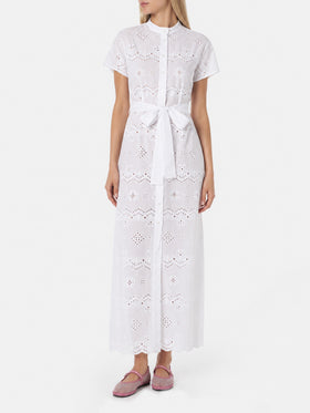 White Keira sangallo long dress