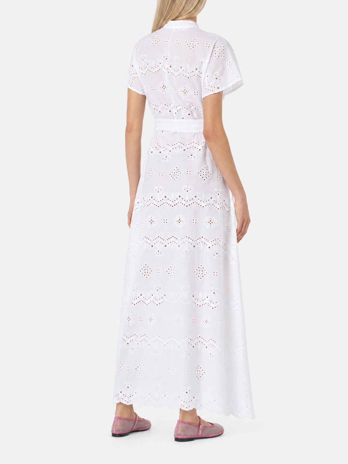 White Keira sangallo long dress