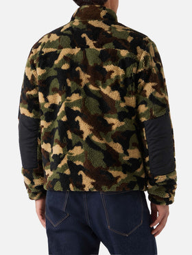 Giacca Keystone camouflage in sherpa con patch St. Barth Army