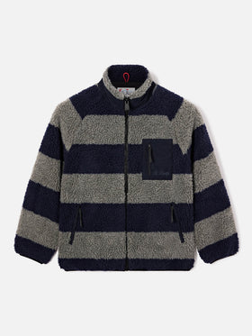 Grey Keystone teddy jacket with back Snoopy intarsia | Special edition