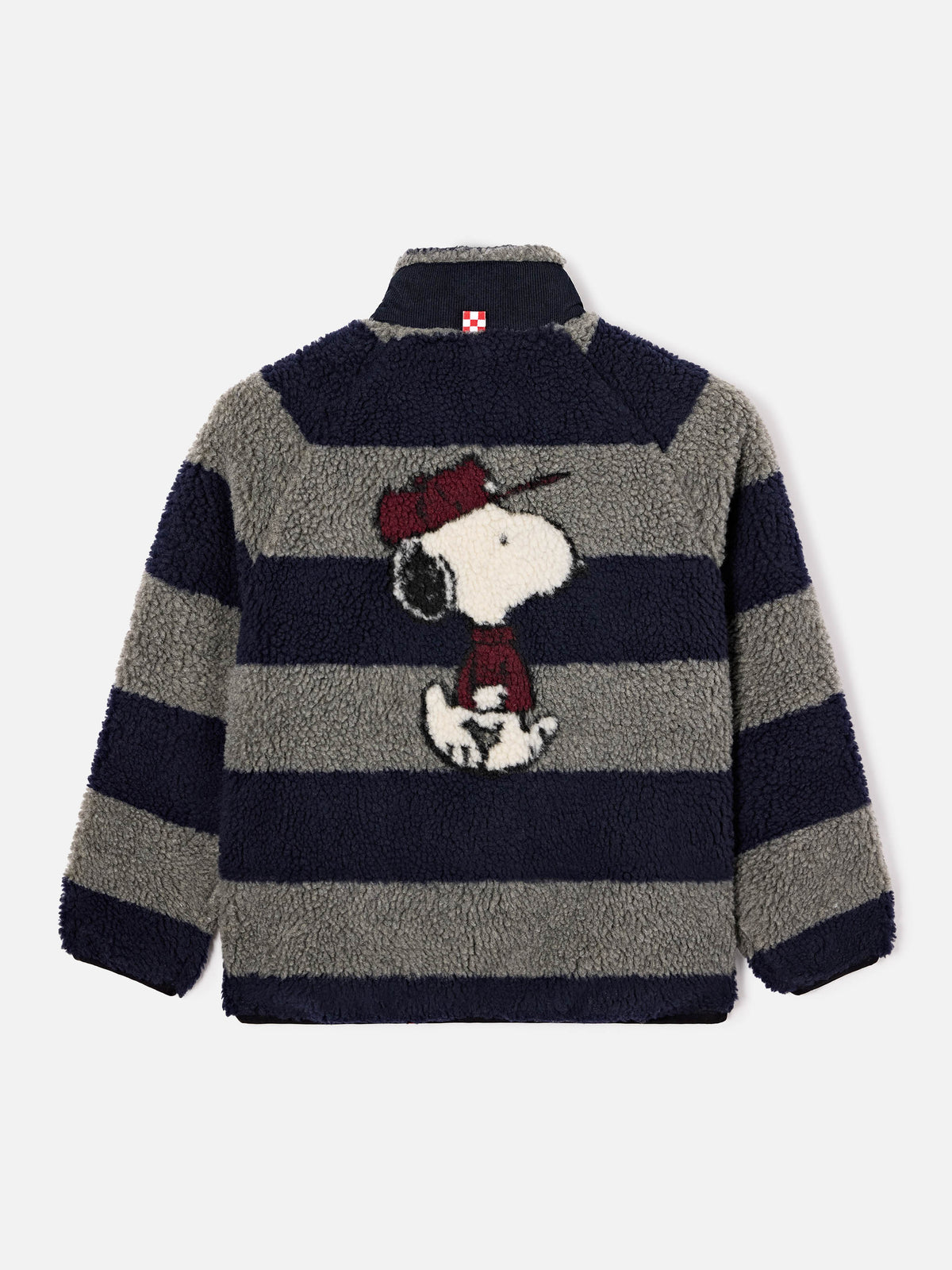 Grey Keystone teddy jacket with back Snoopy intarsia | Special edition