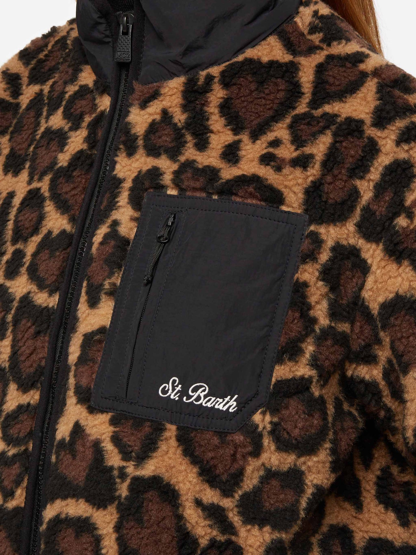 Teddyfleecejacke Keystone mit Leopardenprint