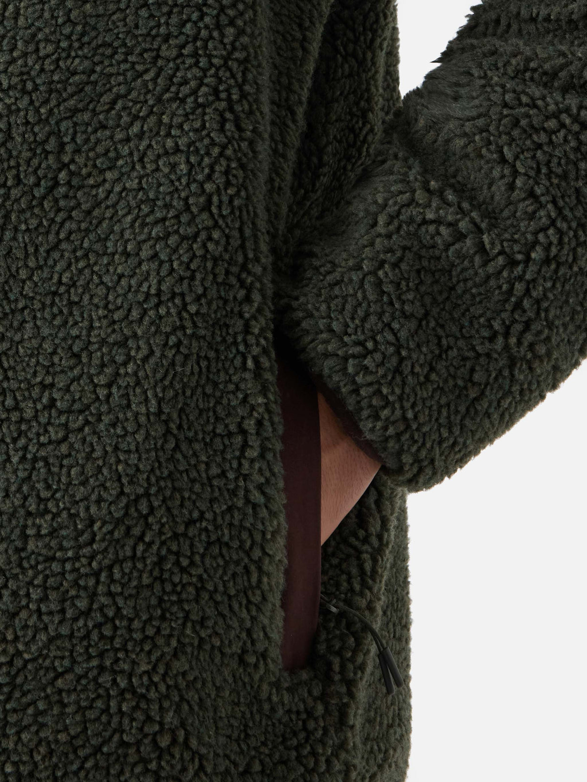 Teddyjacke Keystone in Military Green mit Reißverschluss 