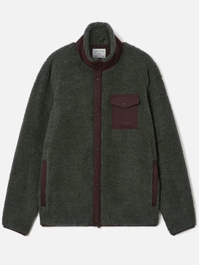 Teddyjacke Keystone in Military Green mit Reißverschluss 