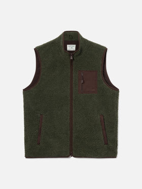 Teddy-Weste Keystone in Military Green mit Reißverschluss 