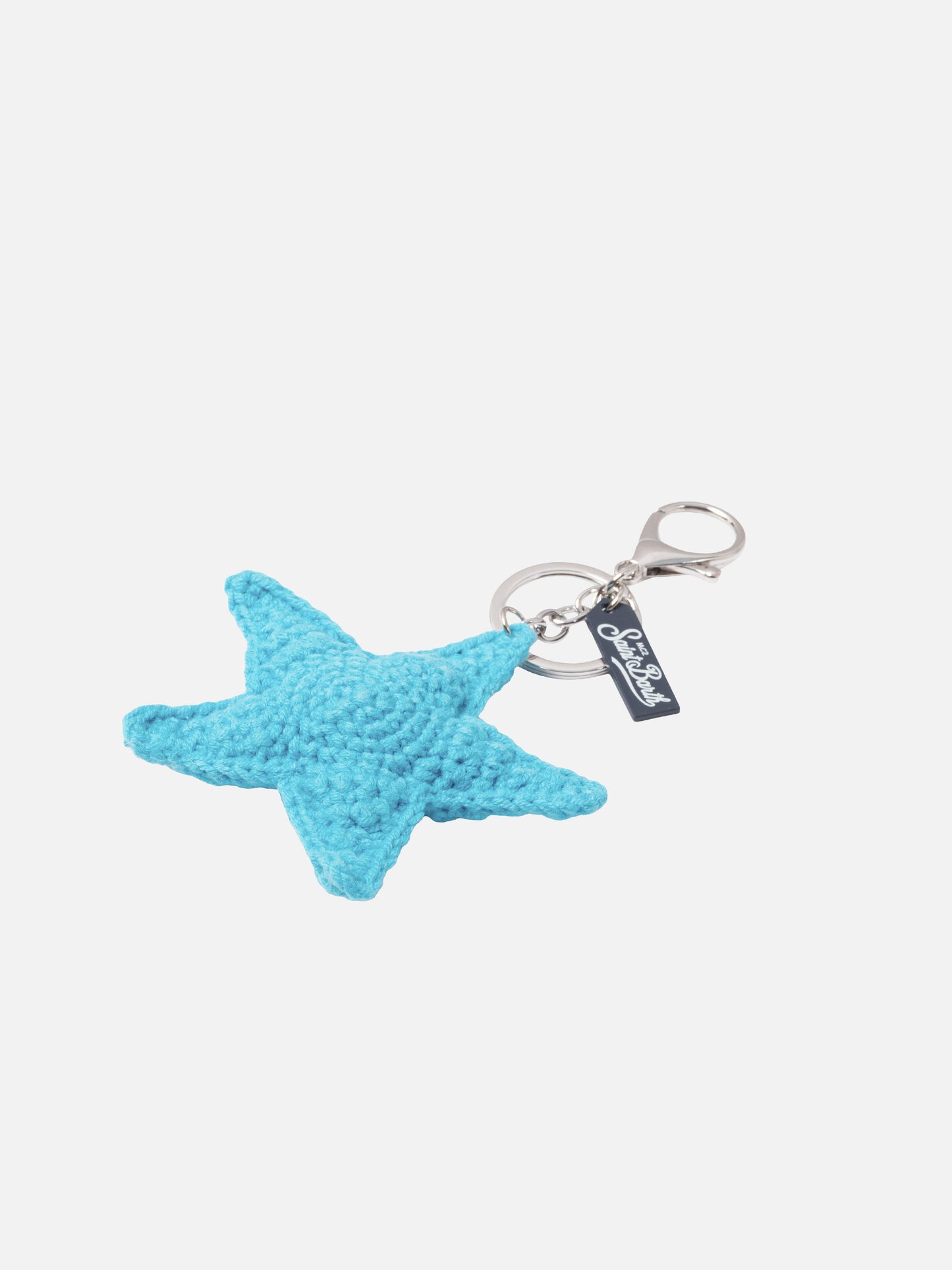 Keyring  with starfish  crochet charm