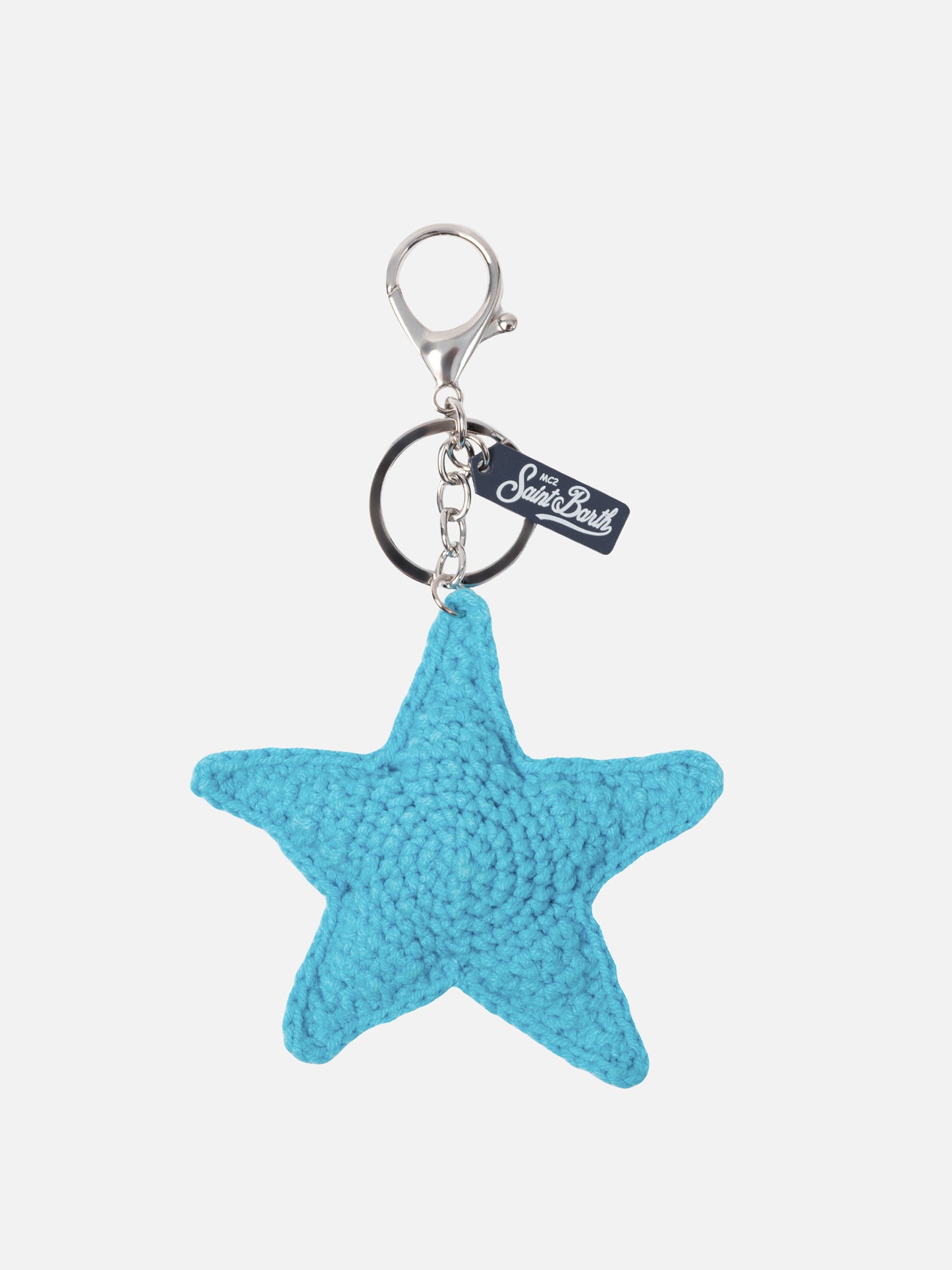 Keyring  with starfish  crochet charm