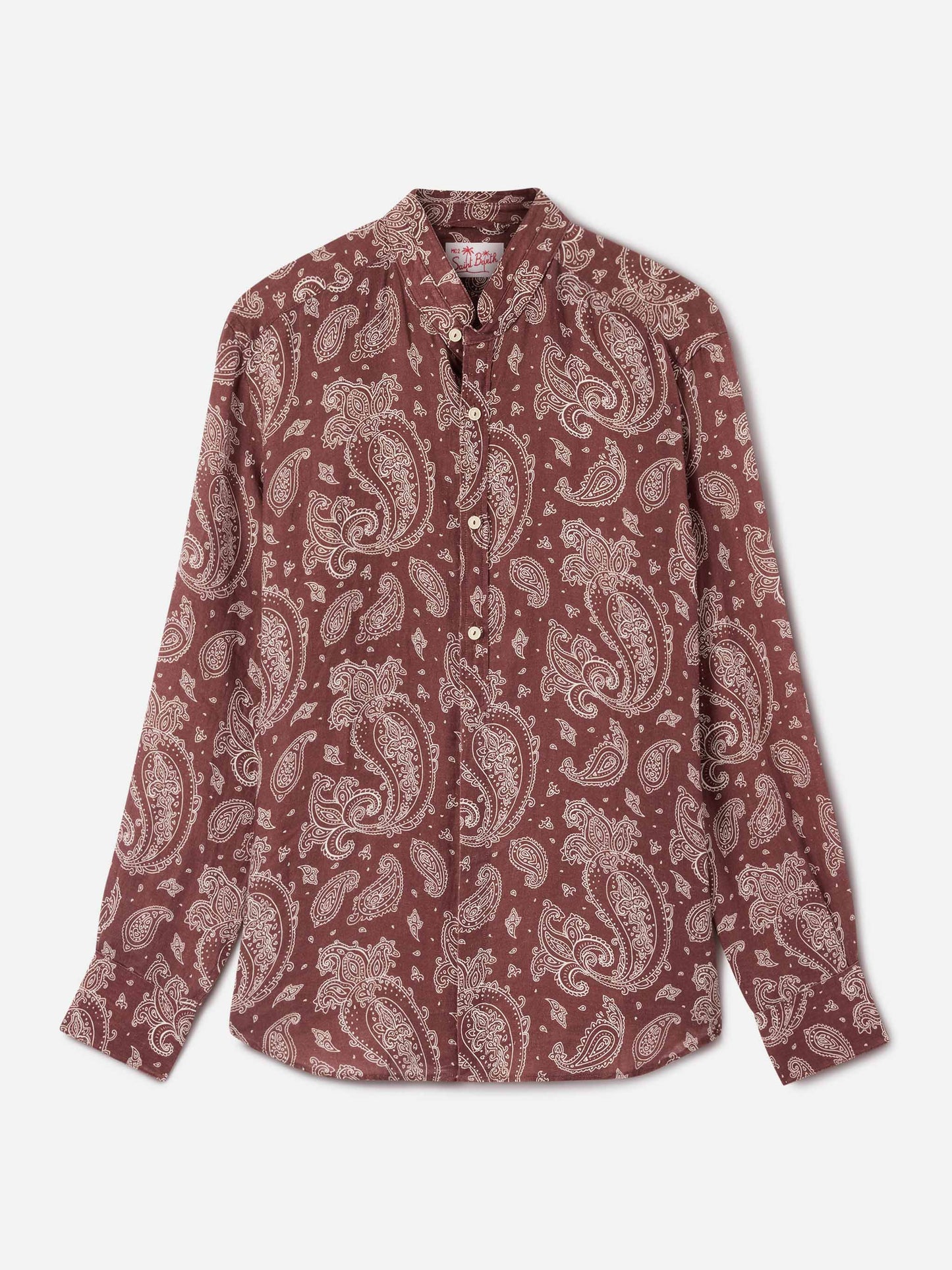 Camisa Klarke brown paisley 