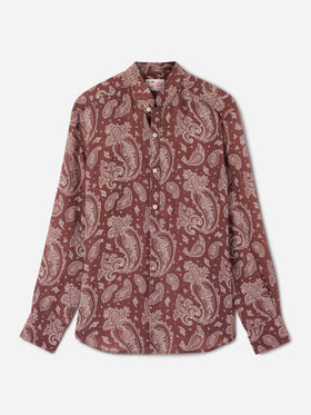 Camisa Klarke brown paisley 