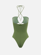 Military green cutout one piece swimsuit Kinsley