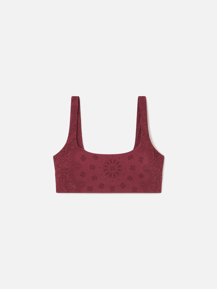 Top fitness Kassie con estampado bandana 