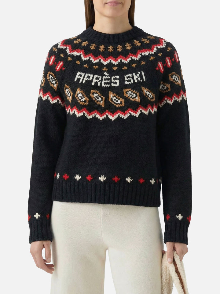Kyla wool sweater with fair-isle jacquard and Apres Ski jacquard