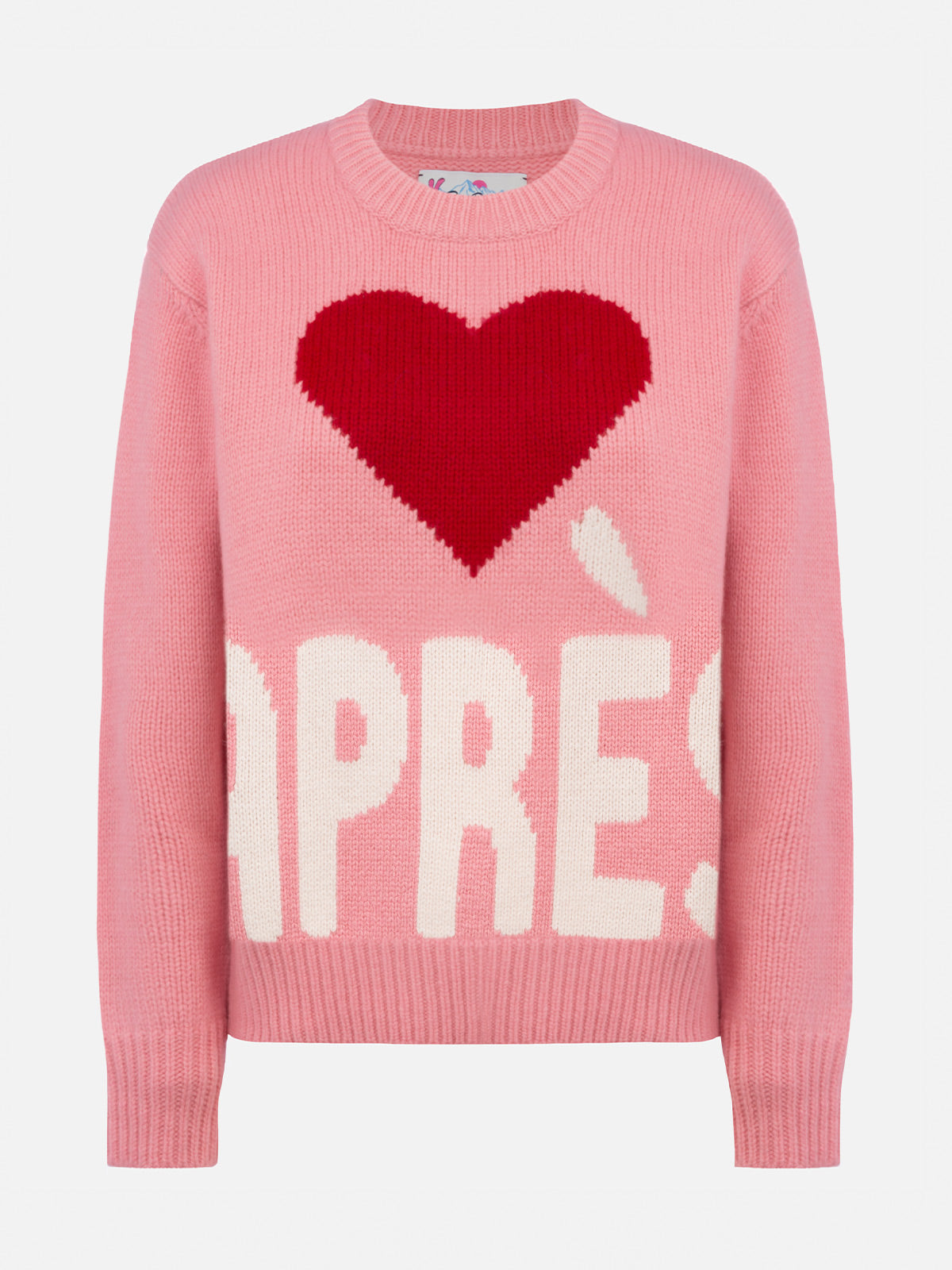 Woman pink fair isle sweater Kyla with Apres Ski jacquard - MC2 Saint Barth