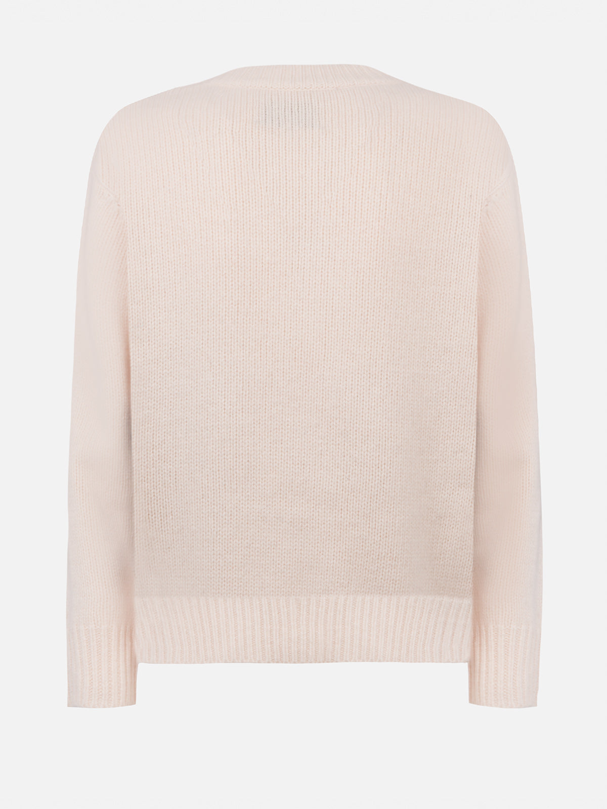 Woman white fair isle sweater Kyla with Courma jacquard