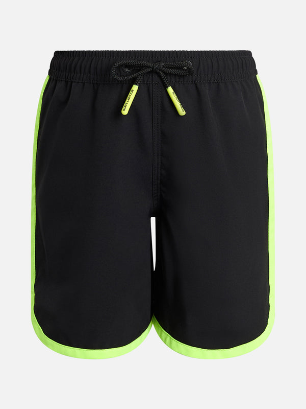 Lange schwarze Badeshorts für Jungen Kyte Comfort Jr