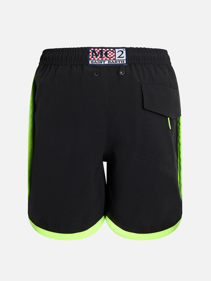 Lange schwarze Badeshorts für Jungen Kyte Comfort Jr