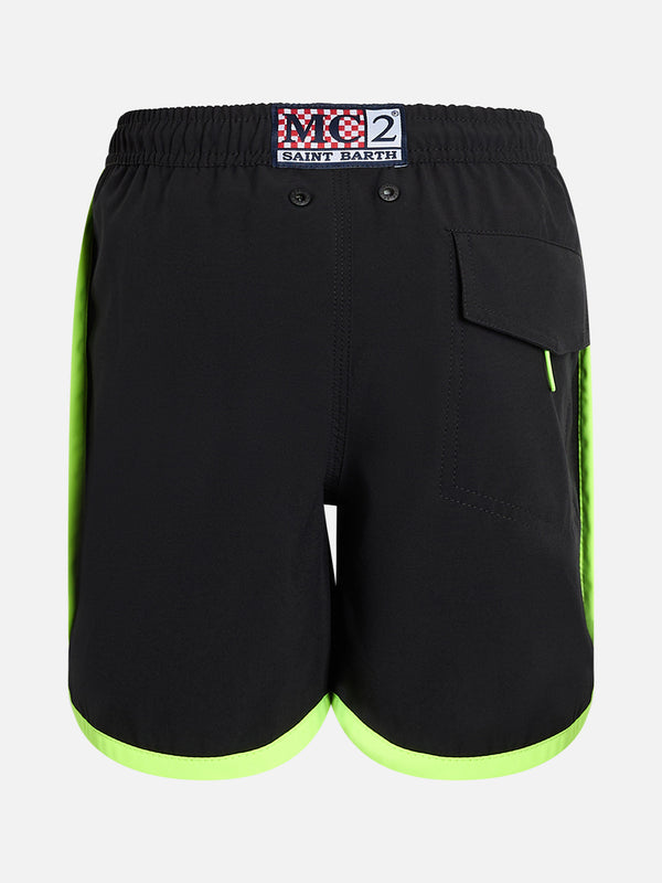 Lange schwarze Badeshorts für Jungen Kyte Comfort Jr