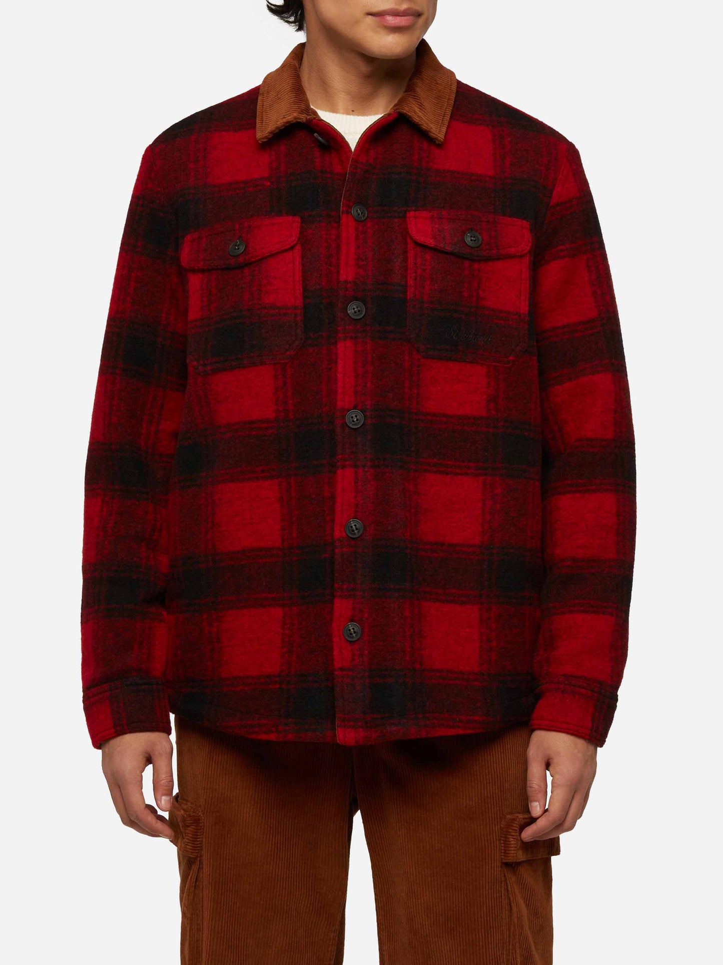 Herren-Overshirt aus Wollmischung Landeck mit Schottenkaro-Print