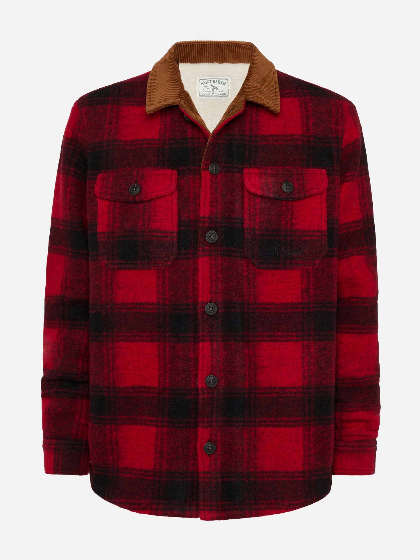 Herren-Overshirt aus Wollmischung Landeck mit Schottenkaro-Print