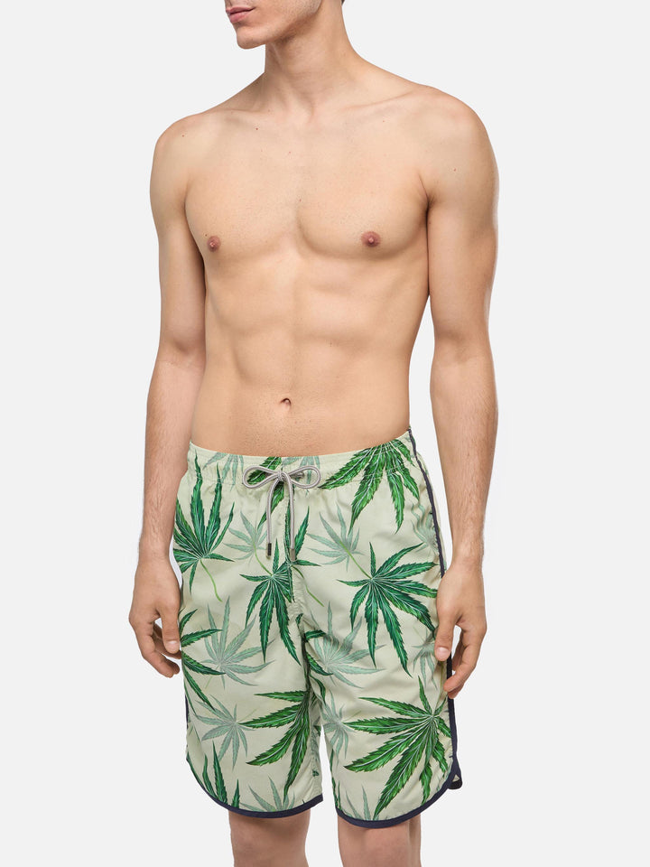 Boardshorts Lanikai with leaves print