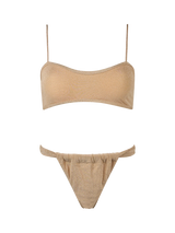 Woman lurex scooped bikini swimsuit Laryn Noelle