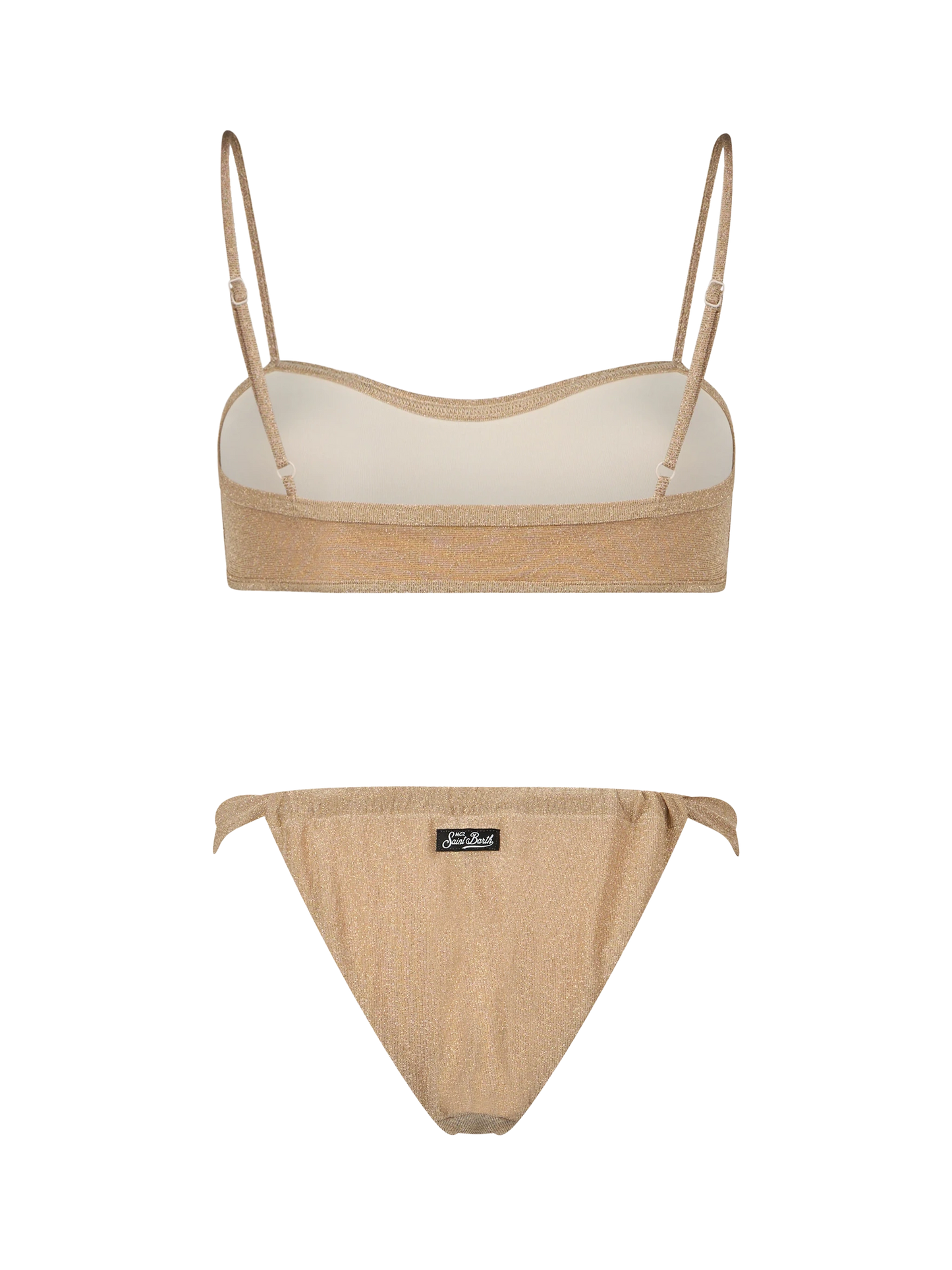 Bikini-Badeanzug mit U-Ausschnitt aus Lurex für Damen Laryn Noelle