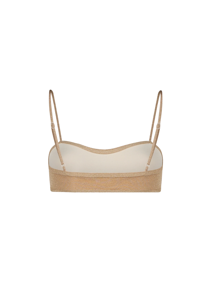 Damen-Badeanzug Laryn mit U-Ausschnitt und Bralette-Oberteil aus Lurex