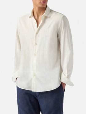 Cream Chemise Ice shirt in pure cotton voile