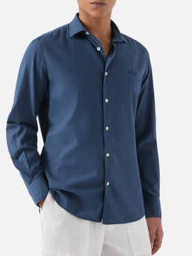 Navy Chemise shirt in pure cotton