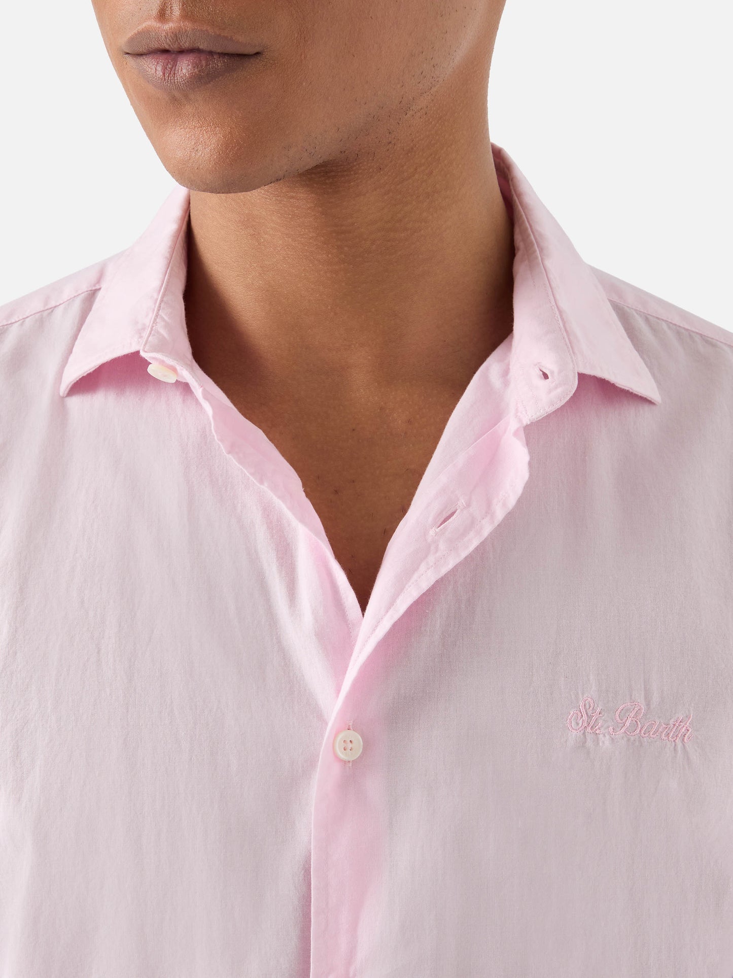 Camicia Chemise in cotone voile rosa