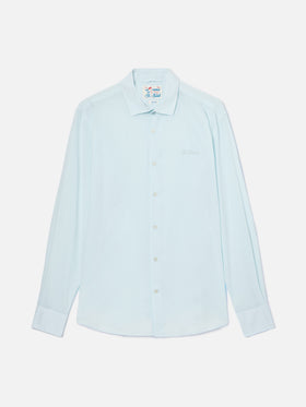 Camicia Chemise Ice in puro voile di cotone azzurro