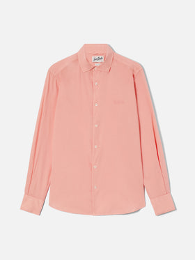 Peach Chemise Ice shirt in pure cotton voile