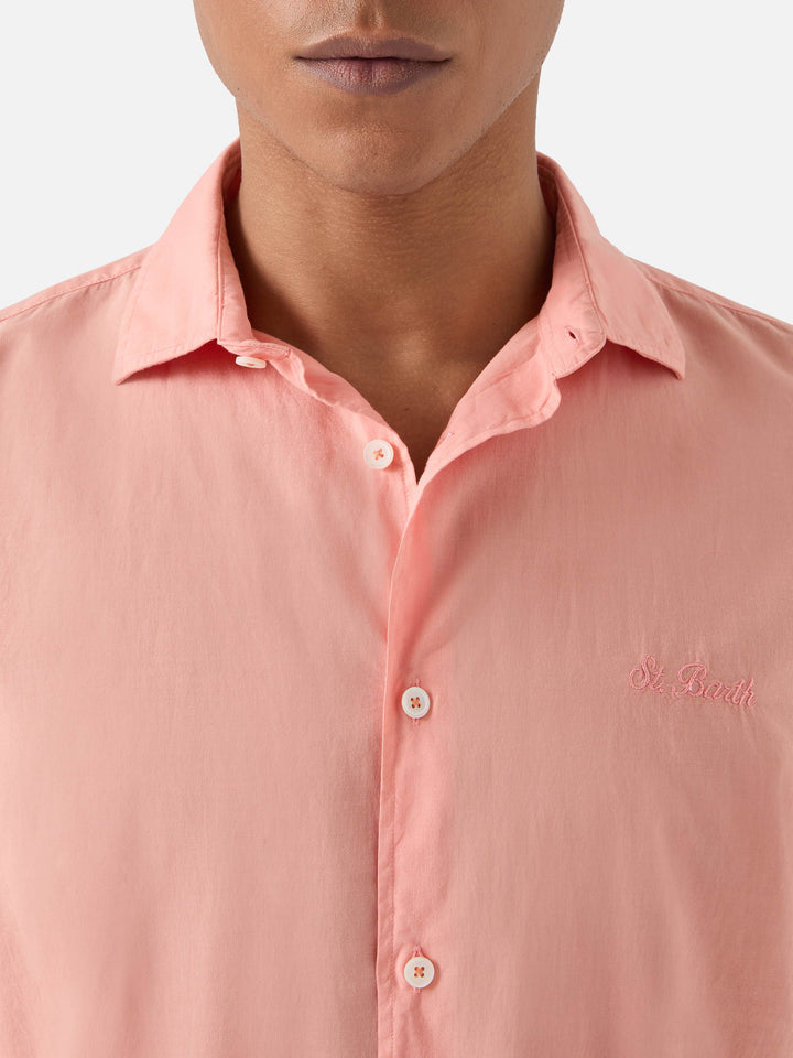 Peach Chemise shirt in pure cotton