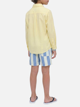 Buttergelbes Chemise Jr Hemd aus Baumwollvoile 