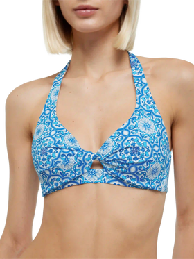 Bralette-Bikini Leda Yali mit Majolika-Print