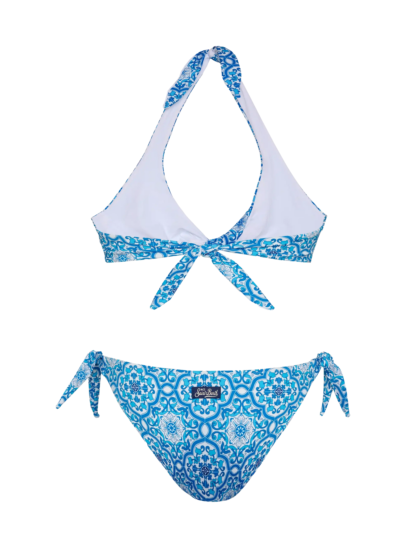 Bralette-Bikini Leda Yali mit Majolika-Print
