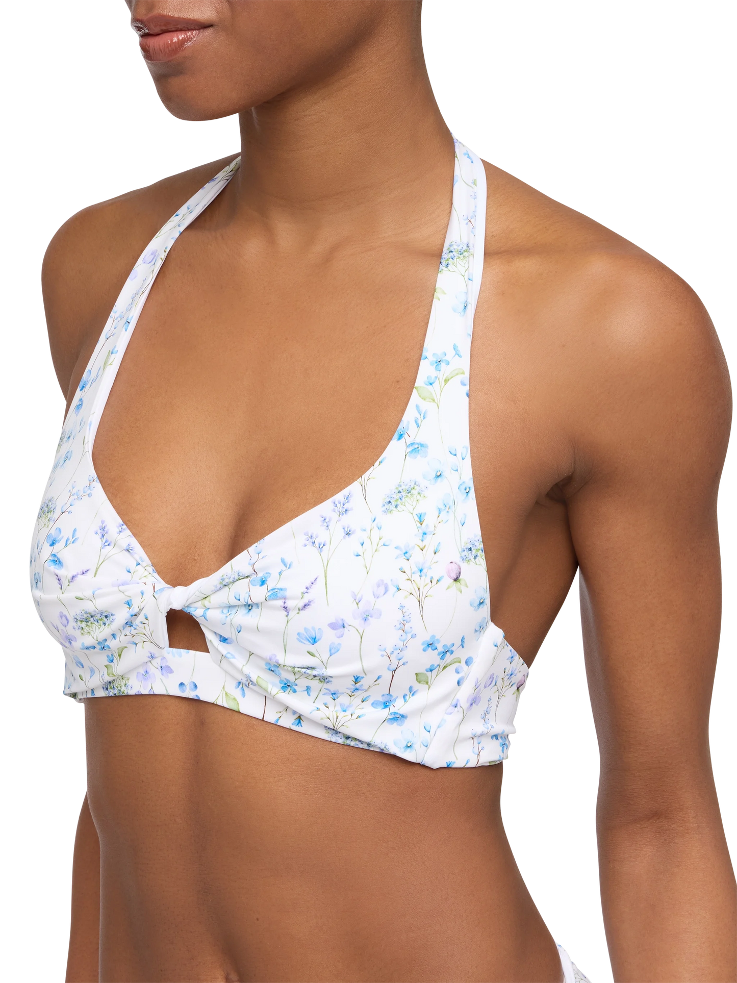 Leda triangle bralette top with flower print