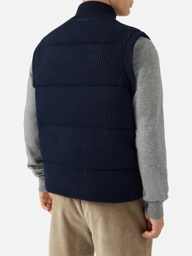 Gilet imbottito Leeds Knit blu