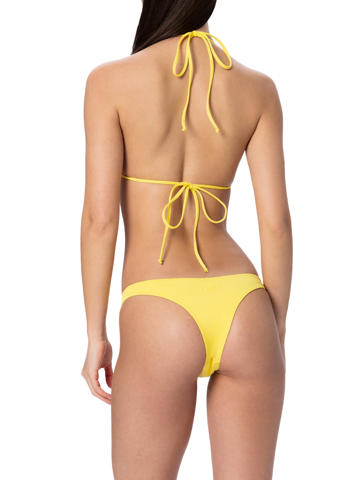 Woman pale yellow triangle bikini Leah Naomi - MC2 Saint Barth