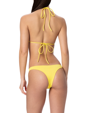 Woman pale yellow triangle bikini Leah Naomi - MC2 Saint Barth