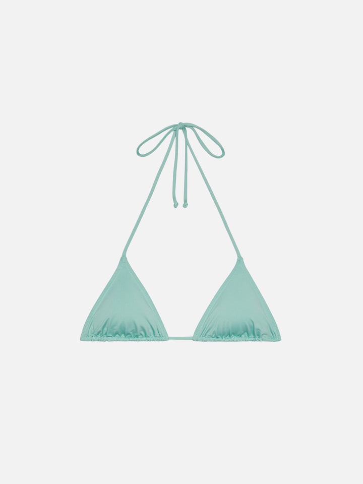 Leah sage green triangle top swimsuit