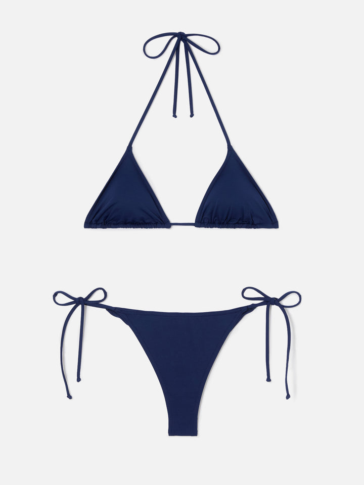 Bikini Leah Marielle blu navy con laccetti