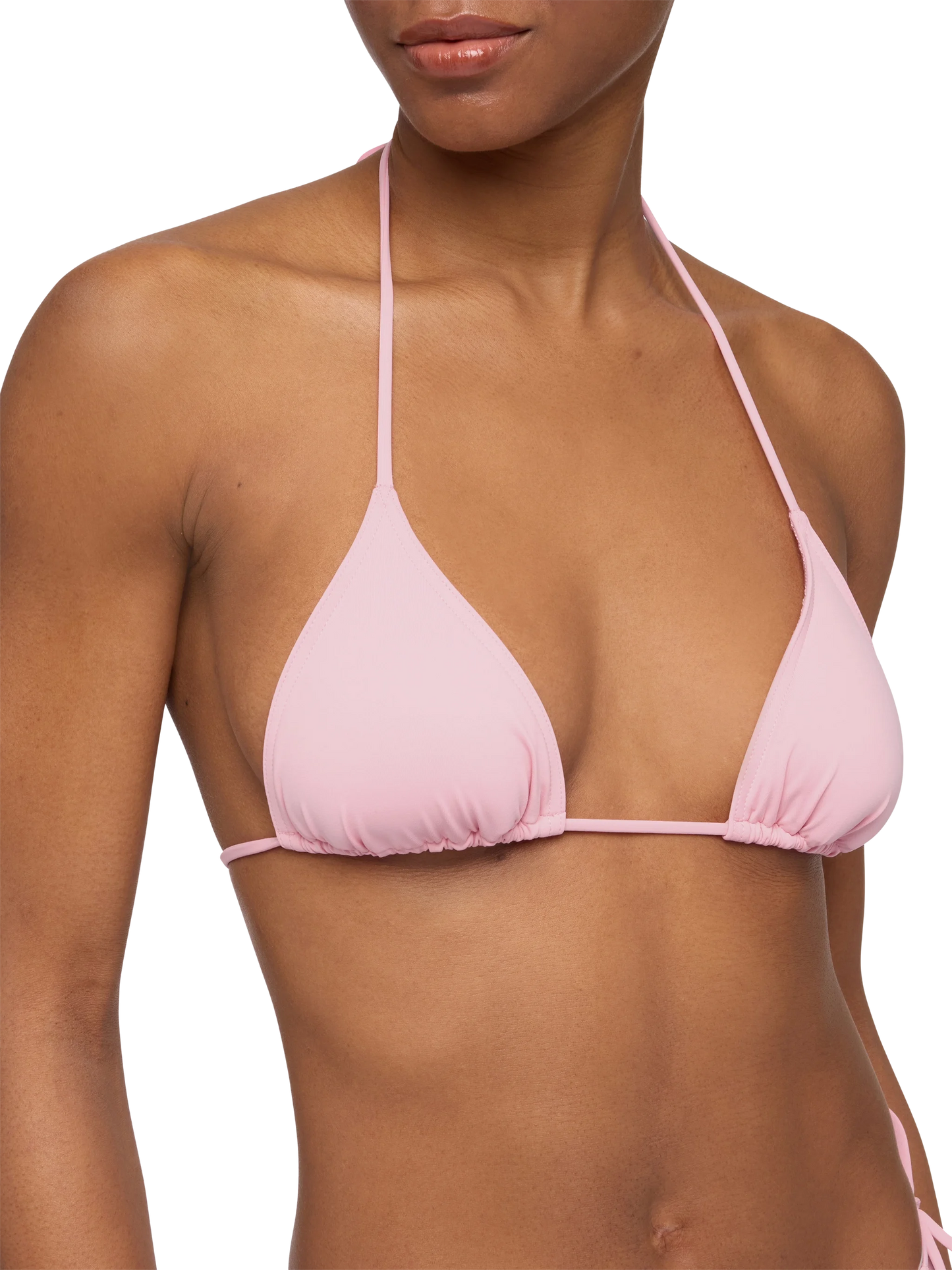 Marielle pink classic swim briefs - Leah pink triangle top swimsuit