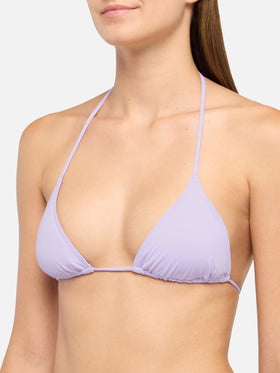 Bikini triangolo Leah Virgo con slip classici in lilla