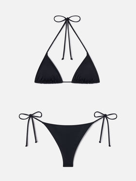 Bikini Leah Marielle triangolo nero con laccetti
