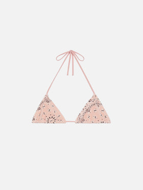 Leah – Rosa Crinkle-Triangel-Top