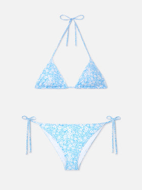 Bikini triangle Leah Virgo à fleurs vintage 
