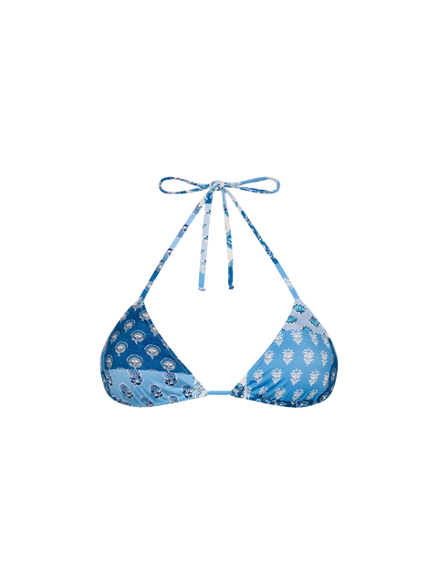 Leah triangle top with floral patch print - MC2 Saint Barth