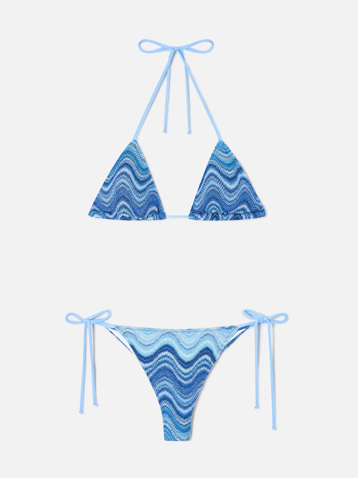 Leah Marielle blue degradé raschel bikini